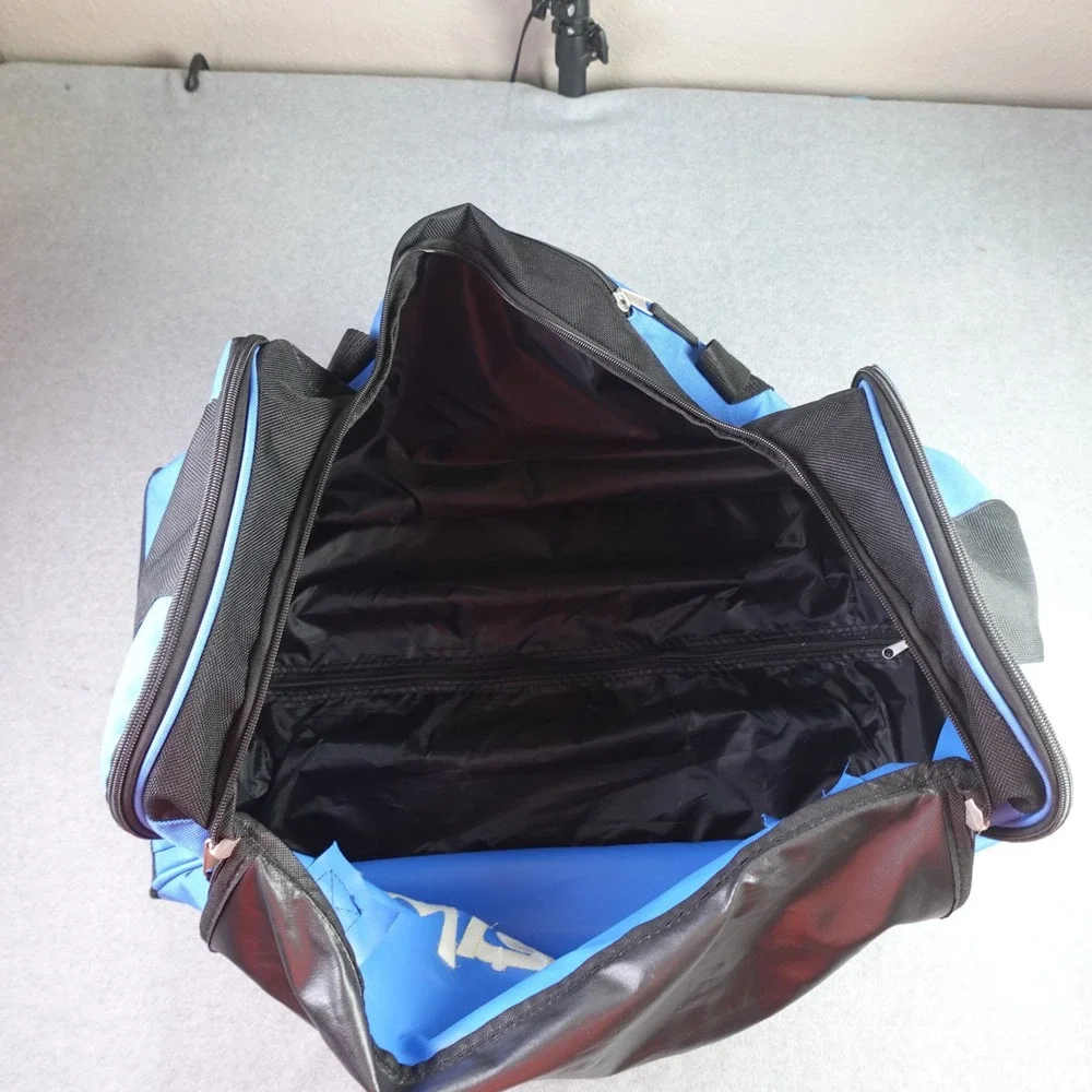 Wrangler NFR 2016 Las Vegas Blue Western Rodeo Rolling Duffle Bag Luggage